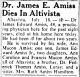 Dr James Edward Amiss-Obit