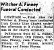 Witcher Averett Finney-Funeral Service