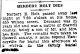 Herbert E Holt-Death Notice