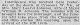 Dispatch dated 3/11/1900 about the death of Mary A. Leavell Johnson in Cresent, West Virginia provided by Carter Powell