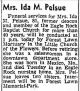 Obit. for daughter Ida Mae Day Pelsue from The Los Angeles Times February 9, 1962