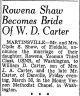 Shaw-Carter Wedding