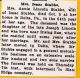 Obit.Annie Stubbs Lincoln- Cecil County, Newspaper
