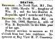 Obit. of Harriet and daughter Myrtle