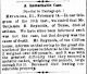 News Article from The Pantagraph dated February 15, 1883. Error in the Obit. for Benjamin Bryson Reynolds (provided by cpowell)