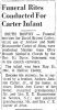 Obit. for David Brian Carter (provided by Carter Powell) The Danville Register February 27, 1962