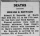 Death Notice
Midland Journal, Rising Sun, Maryland