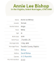 Virginia Marriages-Annie Lee Bishop and Hugh Oliver Reynolds