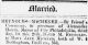 Marriage Announcement-Cecil Whig 11/1/1862