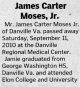 Obituary
James Carter Moses