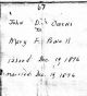 Marriage Record for Owens/Powell from the Marriage Records of Caswell County, North Carolina