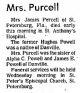 Obit. for Willie Hughes Purcell provided by Carter Powell from The Bee Newspaper dated 5/30/1977
