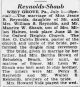 Marriage Announcement The News Journal 7/1/1949
