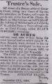 Trustee's Sale  1837
Newspaper Article