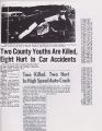 Newspaper Article on the death of Walter Herbert Reynolds