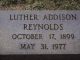 Luther Addison Reynolds Headstone