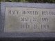 Headstone for Macie McNeely