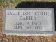 Sallie Lou Collie Carter-Headstone