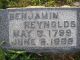 Headstone Benjamin Reynolds