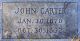 Headstone John Henry Carter