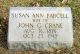 Headstone Susan Ann Parcell