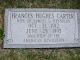 Frances Hughes Carter Headstone