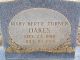 Mary Bertie Oakes (neeTurner) Headstone