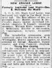 New Orange Lodge... newspaper article from The Winnipeg Tribune dated 3/12/1907 provided by Carter Powell
