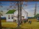 County Line Christian Church in the 50's; Painting by Wilbur Reynolds