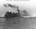 The U.S.S. Rich after striking a mine at sea during the invasion of Normandy..Ship of Hassell Spencer Coward