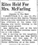 Martha McFarling (nee Turner) Obituary