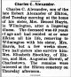 Obit. for Charles C. Alexander The Midland Journal 4/22/1904