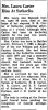 Laura Ann Hancock Carter-Obit