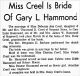 Creel-Hammond Wedding