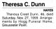 Theresa Creel Dunn-Death Notice