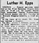 Luther M Epps-Obit