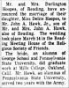 Wedding of Delite Hoopes to John A. Hawk. The Philadelphia Inquires dated march 18, 1959