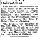 Holley-Adams Marriage