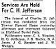 Charles H Jefferson-Funeral Services