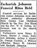 Zachariah James Johnston-Funeral Services