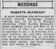 Roberts-McCready Wedding