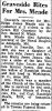 Obit. Helen James Meade..The Danville Register 8/14/1966