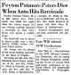Peyton Patmore Peters-Obit