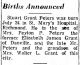 Stuart Grant Peters-Birth Announcement