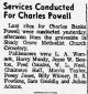Charles B Powell-Funeral Services