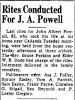 John Albert Powell-Funeral Services