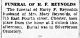 Obit. for Harry F. Reynolds The Evening Journal dated April 30, 1930