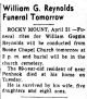 William Goggin Reynolds-Funeral Services
