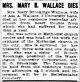 Mary Jane Brookings Wallace-Obit