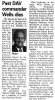 Robert E Wells-Obit